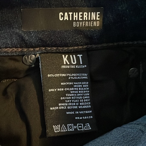 Kut From The Kloth Jeans Lot-2 Boyfriend & Crop Straight Leg Dark Wash Size 16W‎ - Picture 14 of 15